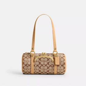 Sac Kisslock Barrel 28 en jacquard Signature
