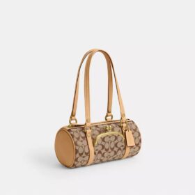 Sac Kisslock Barrel 28 en jacquard Signature