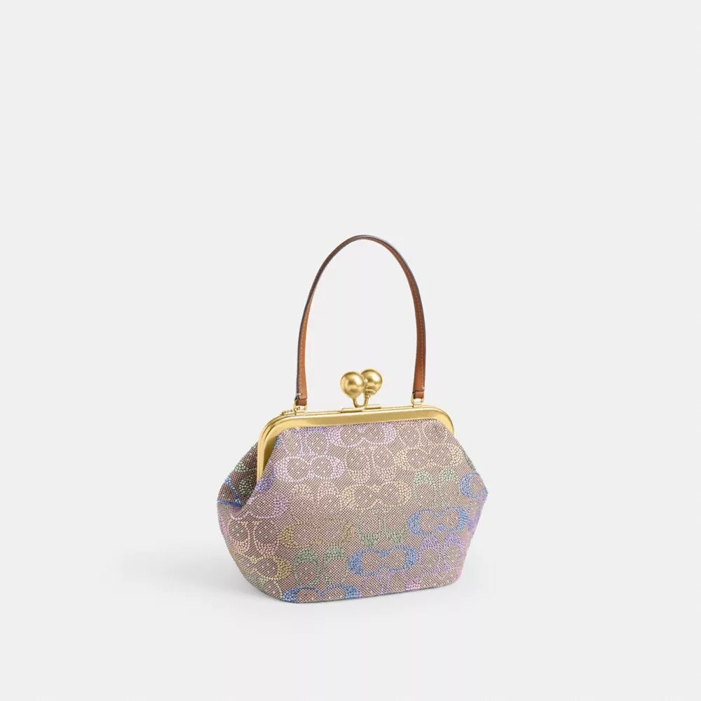 Sac Kisslock Frame 16 en jacquard Signature Crystal