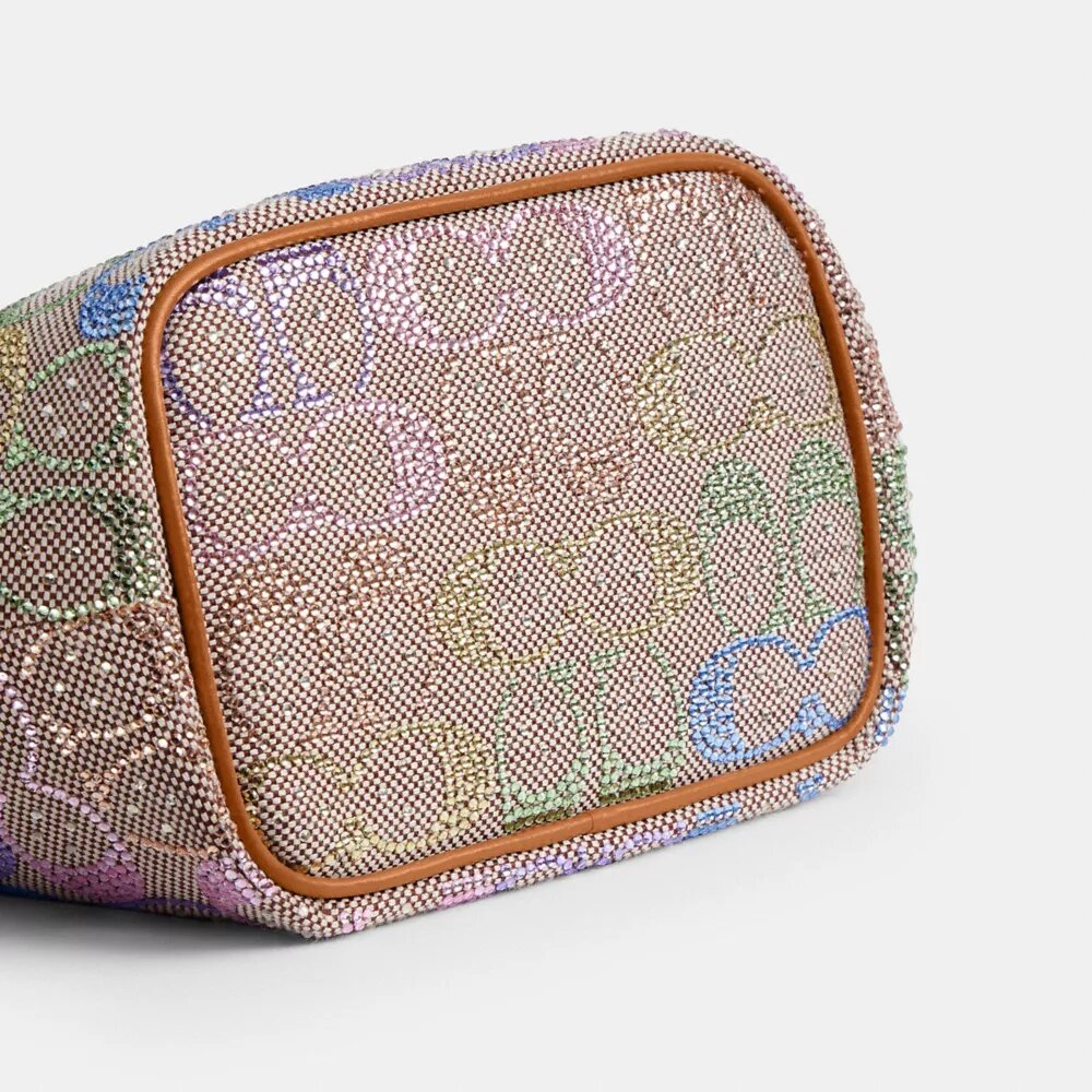 Sac Kisslock Frame 16 en jacquard Signature Crystal