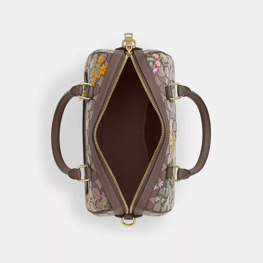 Sac à main Rowan en jacquard emblématique avec broderie florale