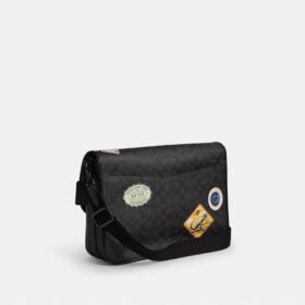 Sac messager Hitch en Signature Canvas avec empiècements