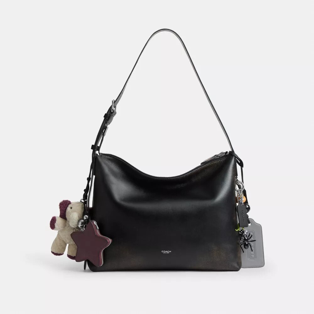 Sac messager Mott 38 en cuir patiné avec Charms