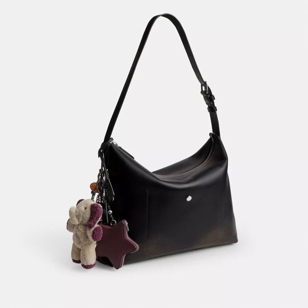Sac messager Mott 38 en cuir patiné avec Charms