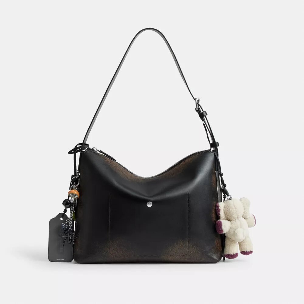 Sac messager Mott 38 en cuir patiné avec Charms
