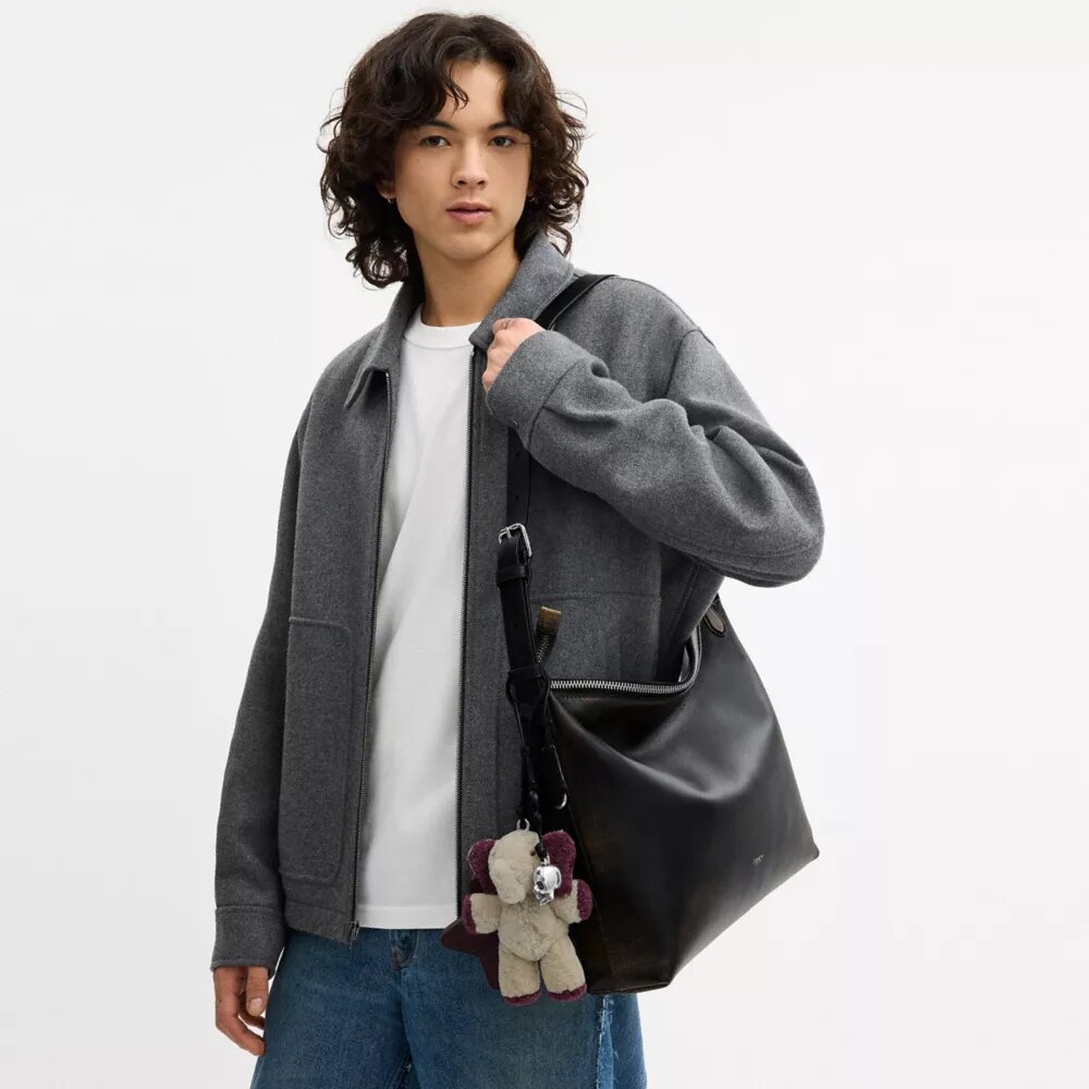 Sac messager Mott 38 en cuir patiné avec Charms