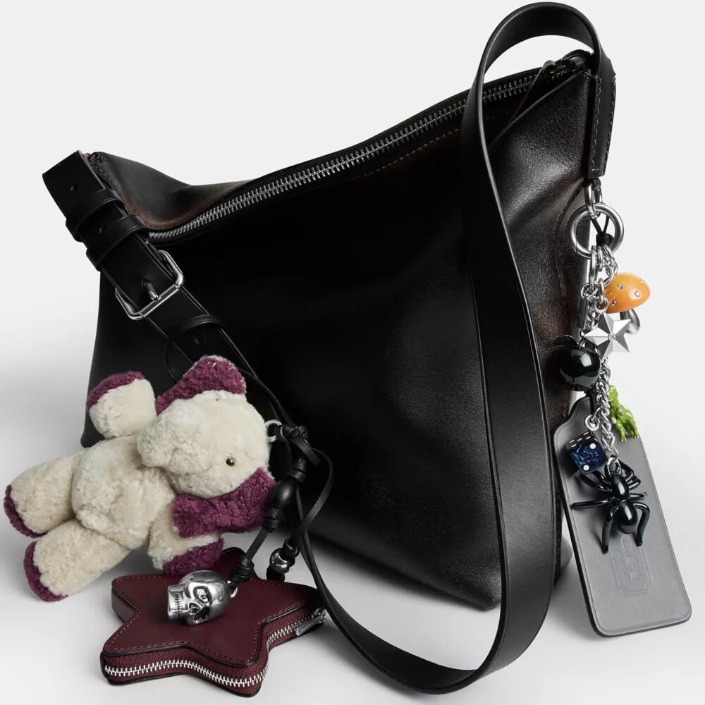 Sac messager Mott 38 en cuir patiné avec Charms