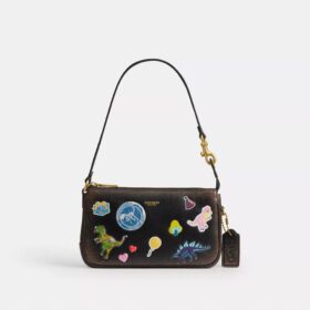 Sac « Plaza » Rexy 10e anniversaire, 18 in, en cuir patiné avec imprimé autocollants