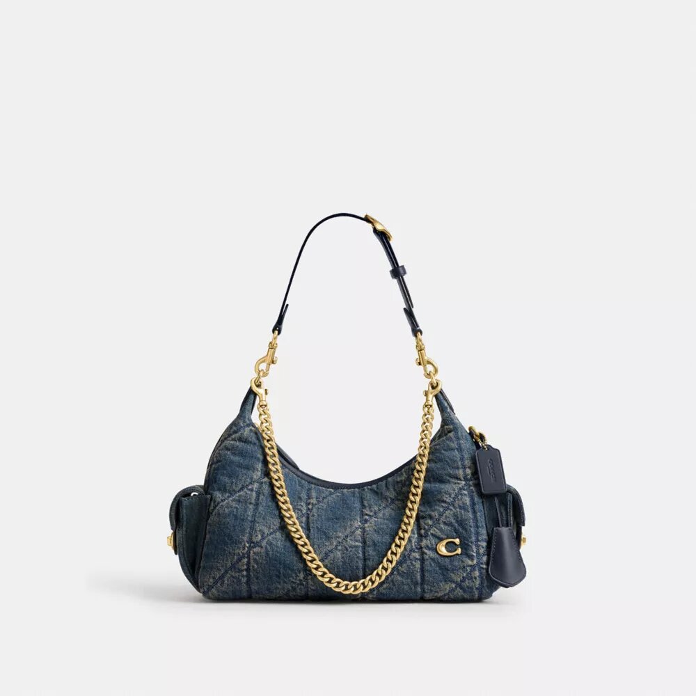 Sac Pocket Juliet 30 en denim de coton régénératif avec matelassage