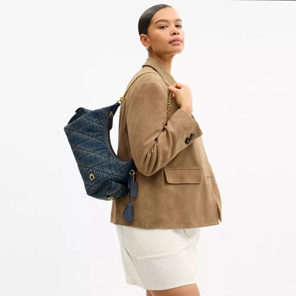 Sac Pocket Juliet 30 en denim de coton régénératif avec matelassage