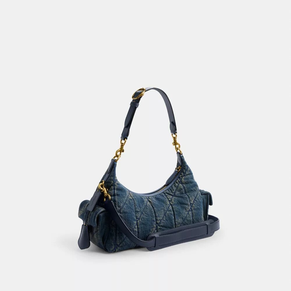 Sac Pocket Juliet 30 en denim de coton régénératif avec matelassage