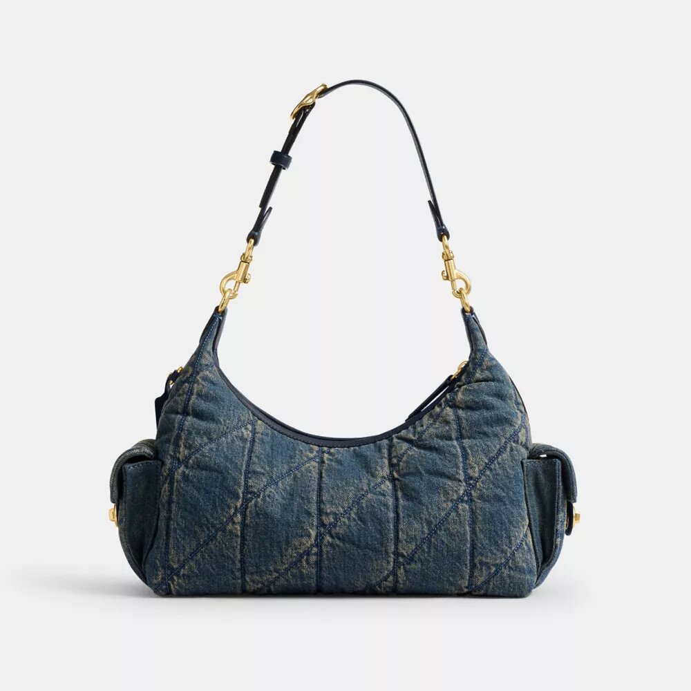 Sac Pocket Juliet 30 en denim de coton régénératif avec matelassage