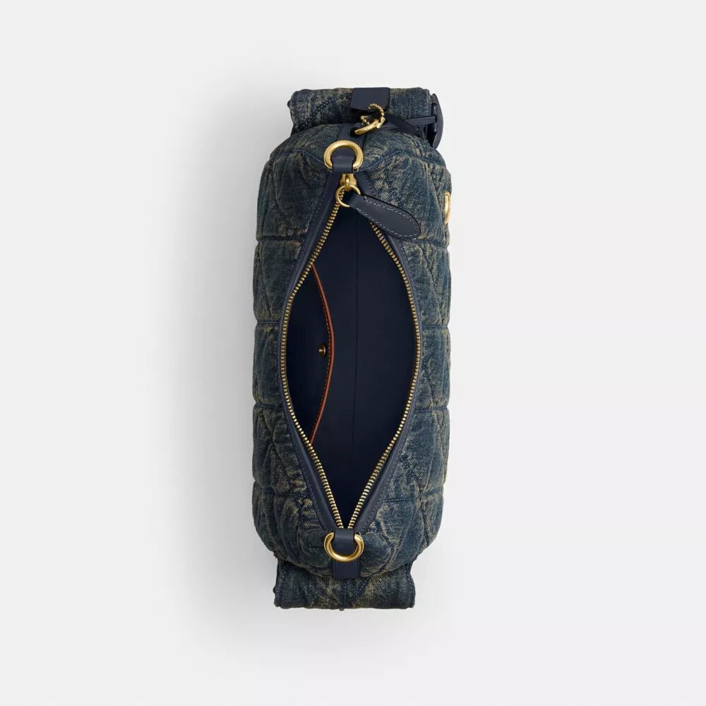 Sac Pocket Juliet 30 en denim de coton régénératif avec matelassage