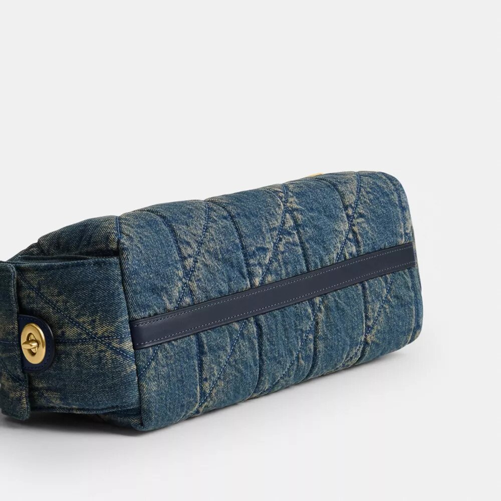 Sac Pocket Juliet 30 en denim de coton régénératif avec matelassage