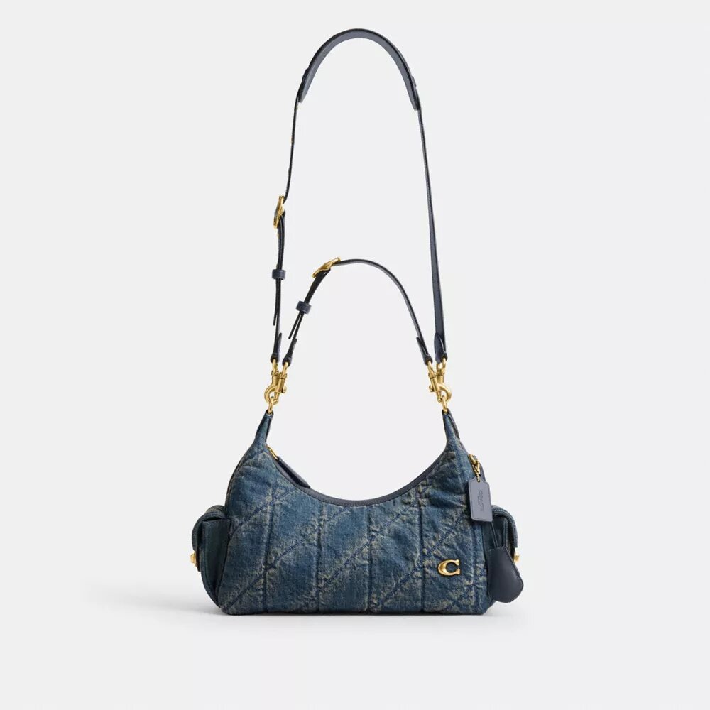 Sac Pocket Juliet 30 en denim de coton régénératif avec matelassage