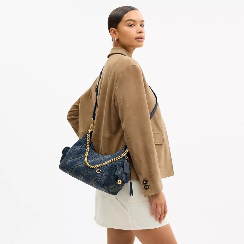 Sac Pocket Juliet 30 en denim de coton régénératif avec matelassage