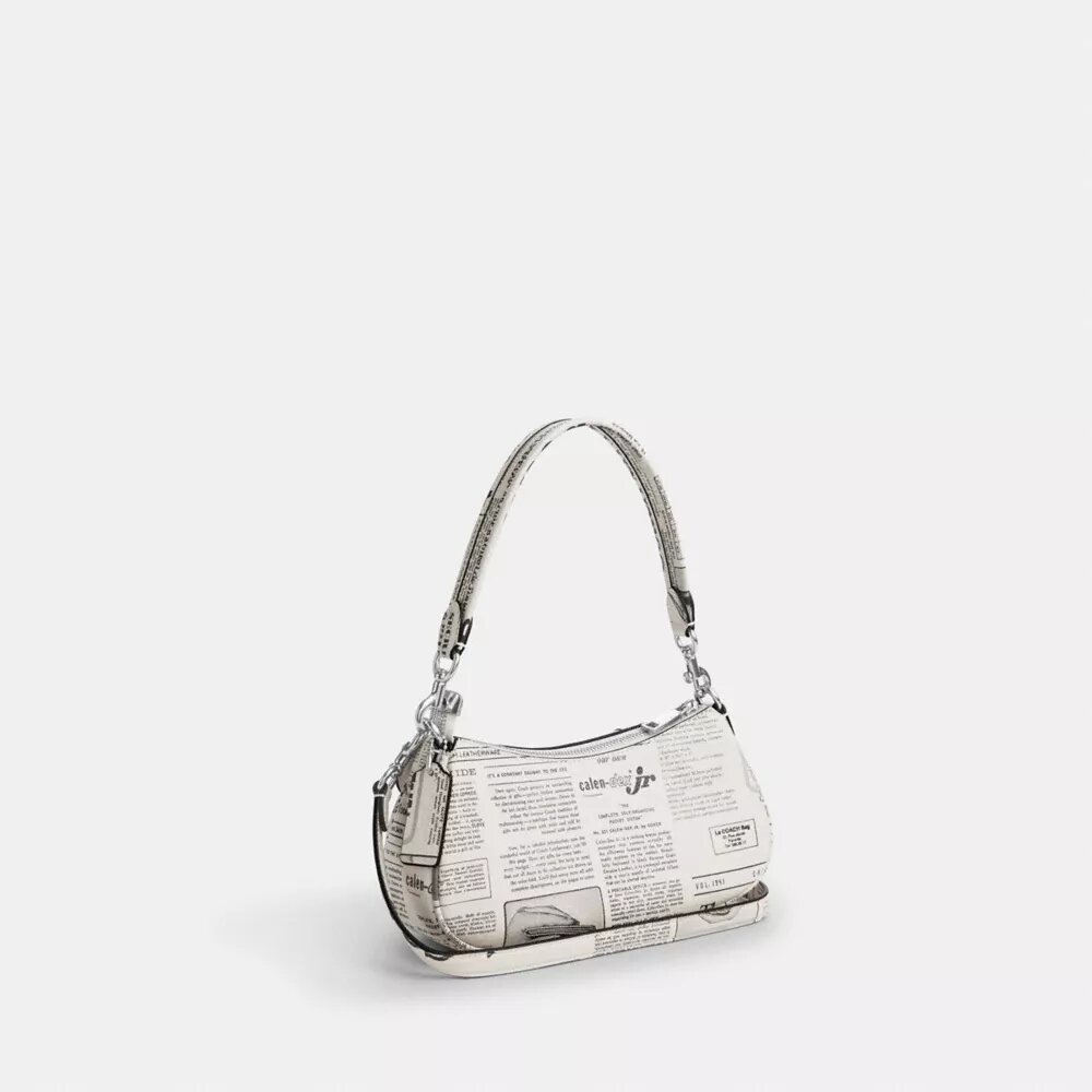 Sac porté épaule Ashton avec imprimé journal