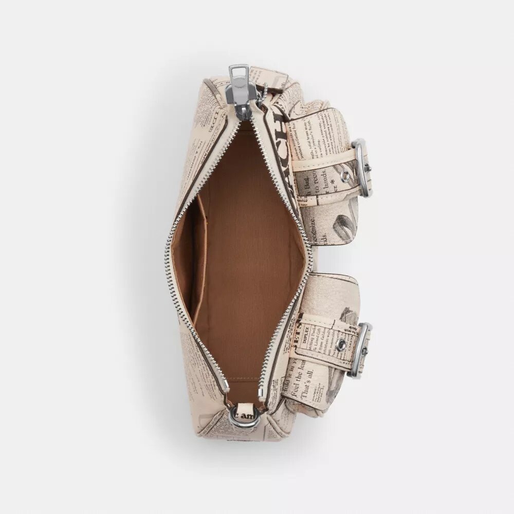 Sac porté épaule Ashton avec imprimé journal
