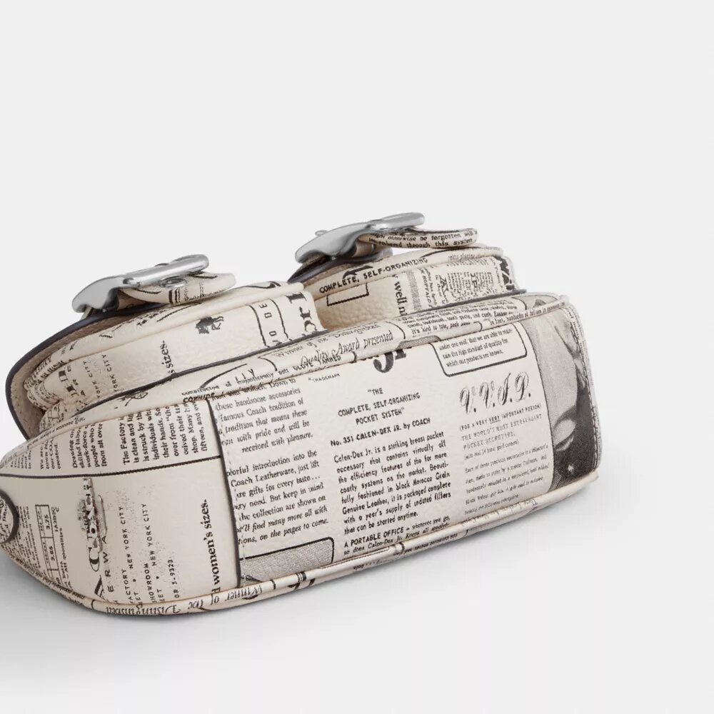 Sac porté épaule Ashton avec imprimé journal