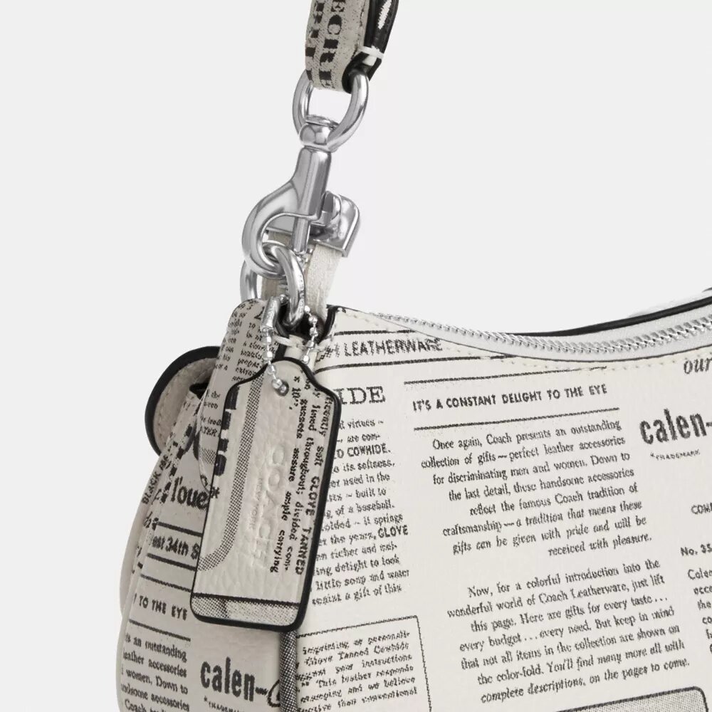 Sac porté épaule Ashton avec imprimé journal