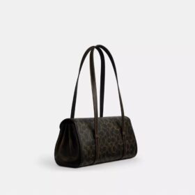 Sac porté épaule Bridget en Signature Canvas avec Charms