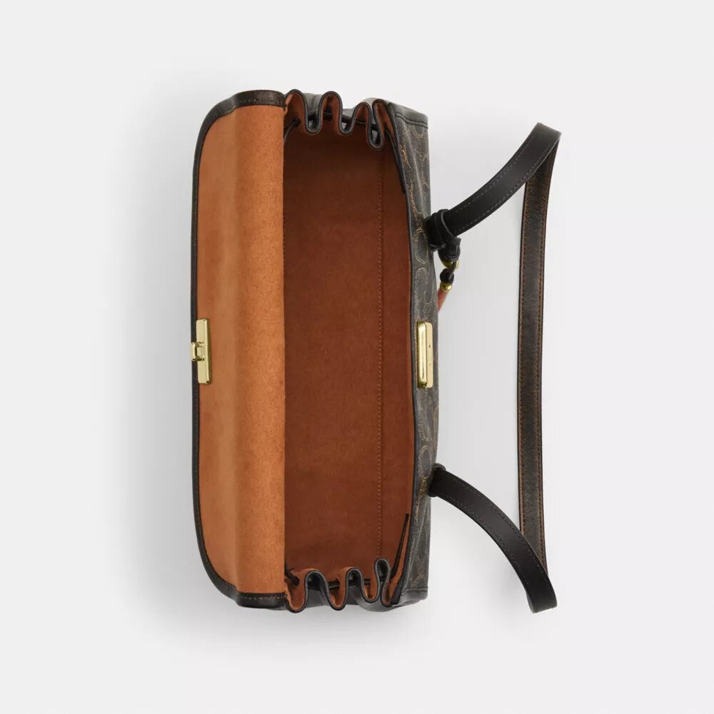 Sac porté épaule Bridget en Signature Canvas avec Charms