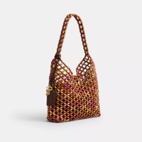 Sac porté épaule Brooklyn 28 avec perles en bois
