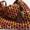Sac porté épaule Brooklyn 28 avec perles en bois