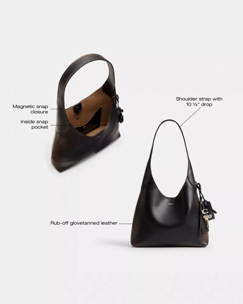 Sac porté épaule Brooklyn 28 en cuir « Loved »