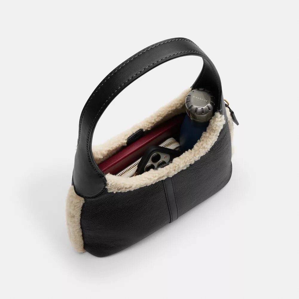 Sac porté épaule Brooklyn 28 en peau de mouton