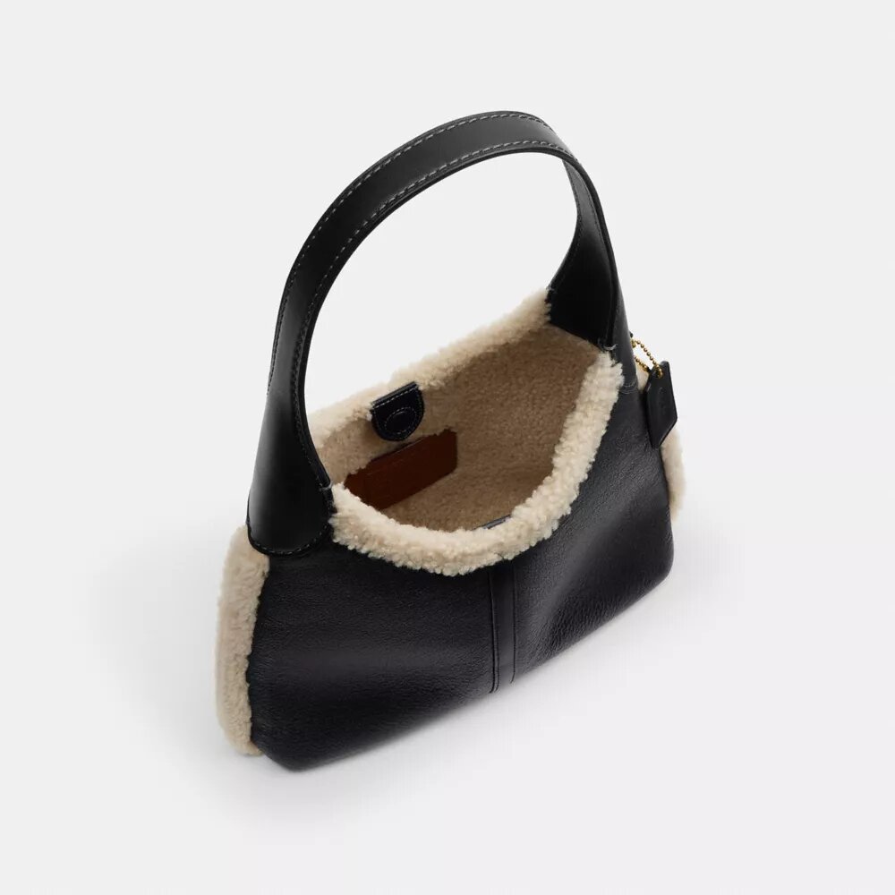 Sac porté épaule Brooklyn 28 en peau de mouton