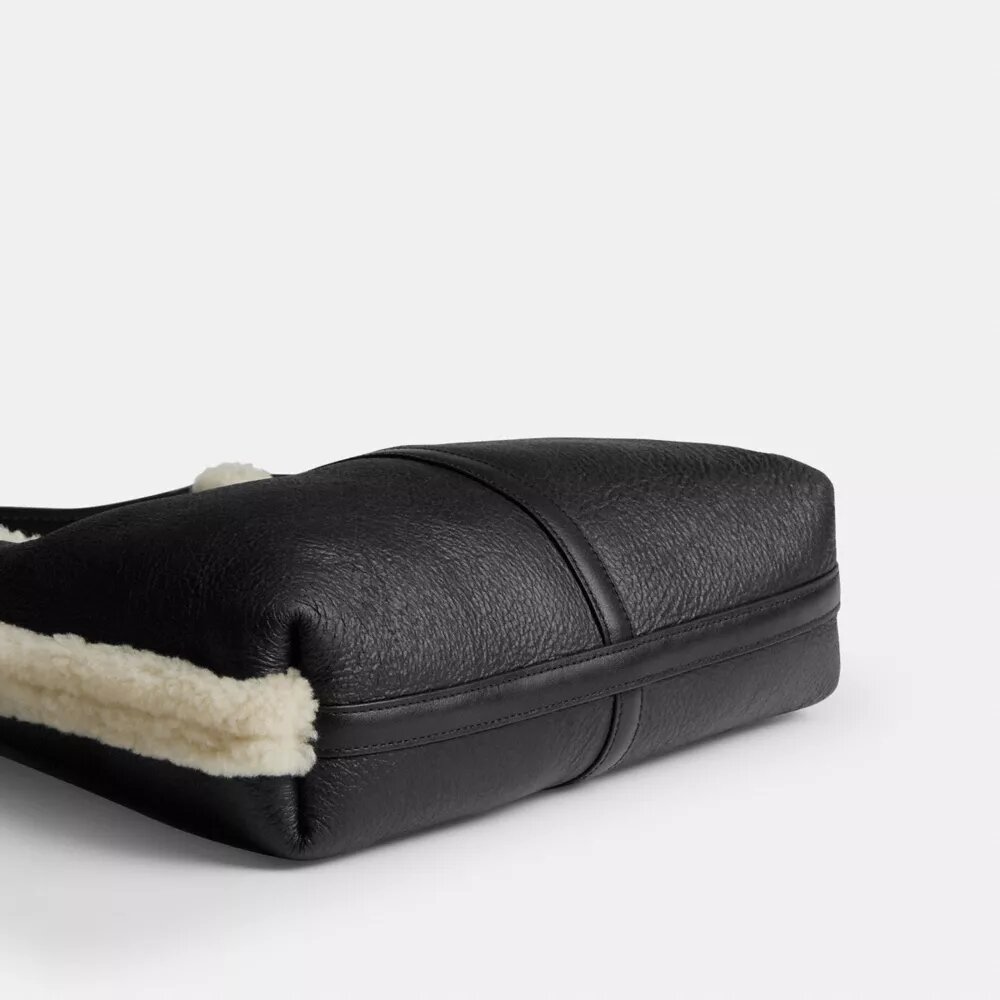 Sac porté épaule Brooklyn 28 en peau de mouton