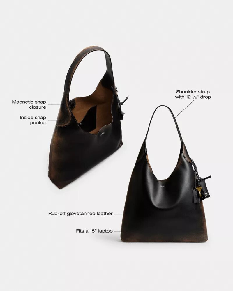 Sac porté épaule Brooklyn 39 en cuir « Loved »