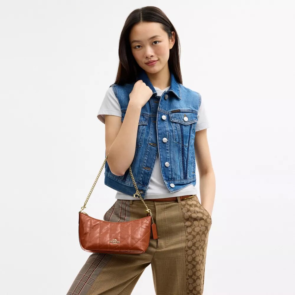 Sac porté épaule Caitlin matelassé avec Charms