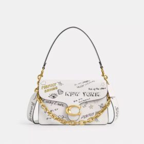 Sac porté épaule « Chain Tabby » avec imprimé « Sketch »