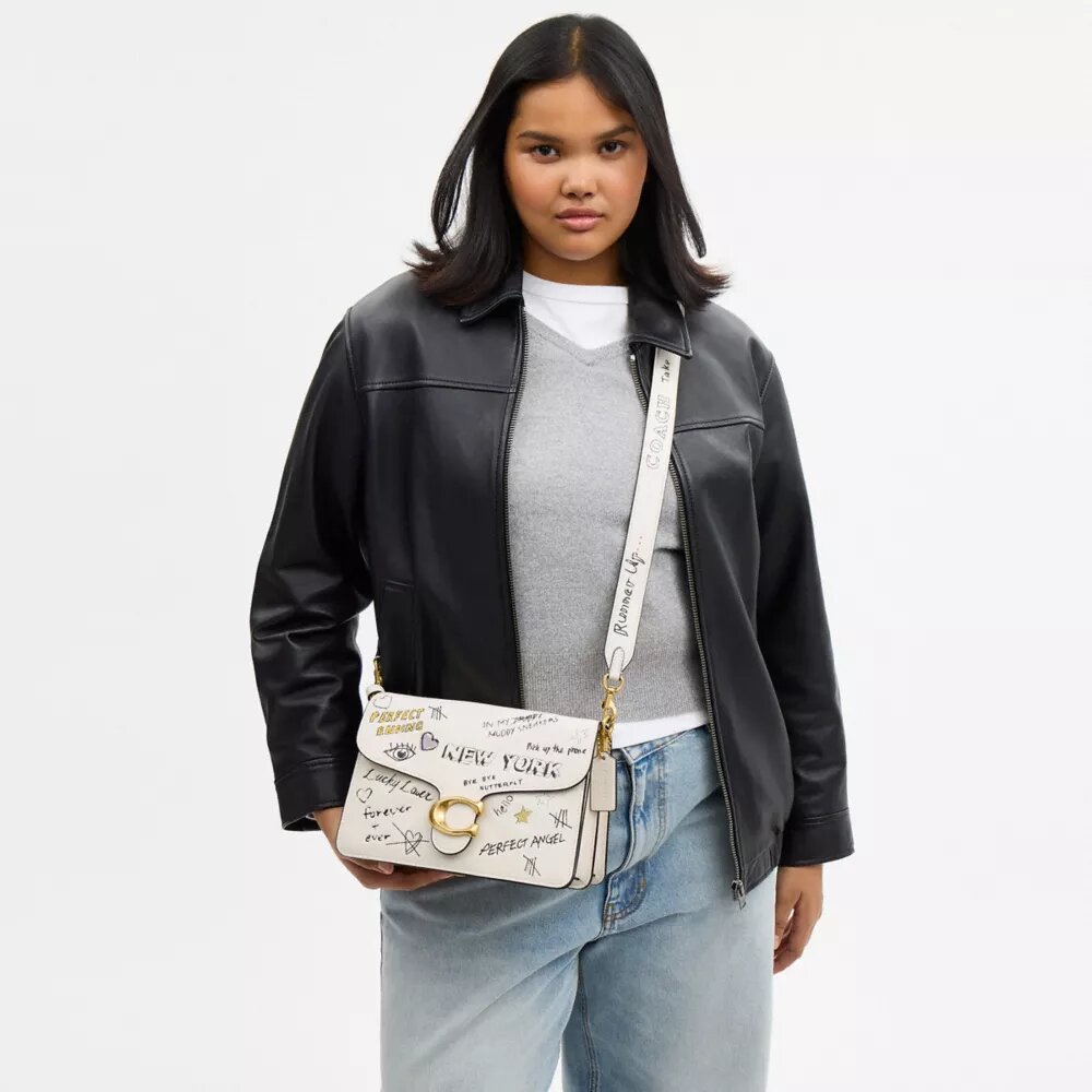 Sac porté épaule « Chain Tabby » avec imprimé « Sketch »