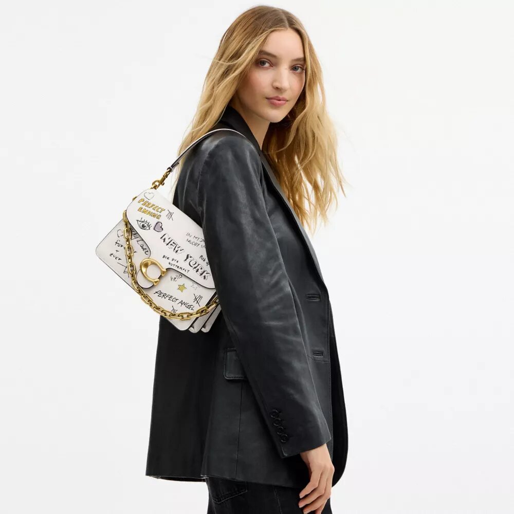 Sac porté épaule « Chain Tabby » avec imprimé « Sketch »