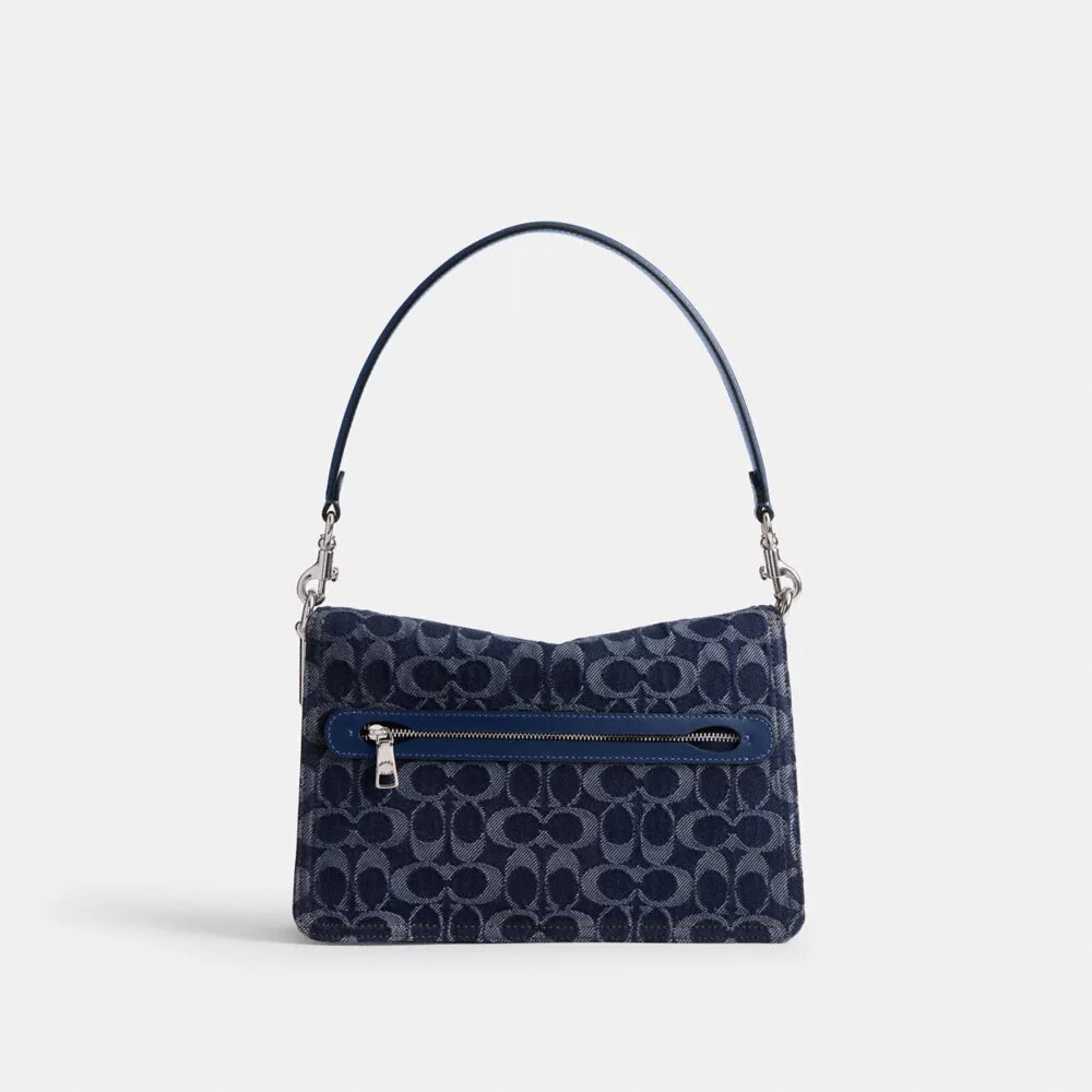 Sac porté épaule « Chain Tabby » en denim emblématique