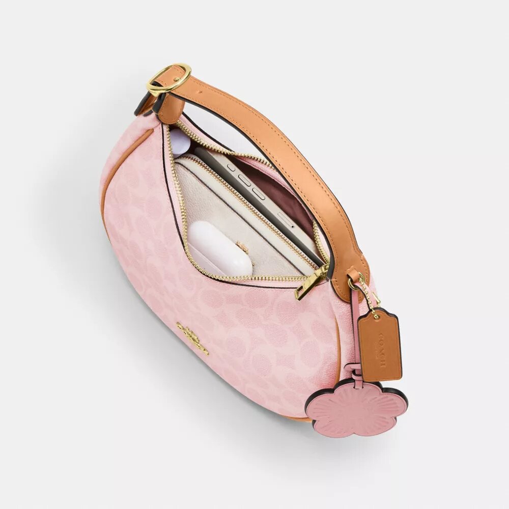 Sac porté épaule Emily en Signature Canvas avec Charms
