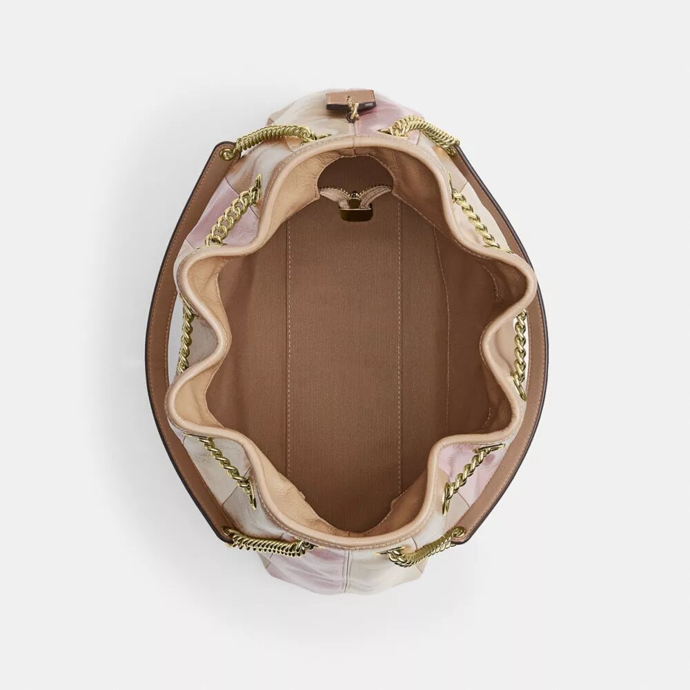 Sac porté épaule Evelyn avec patchwork rayé
