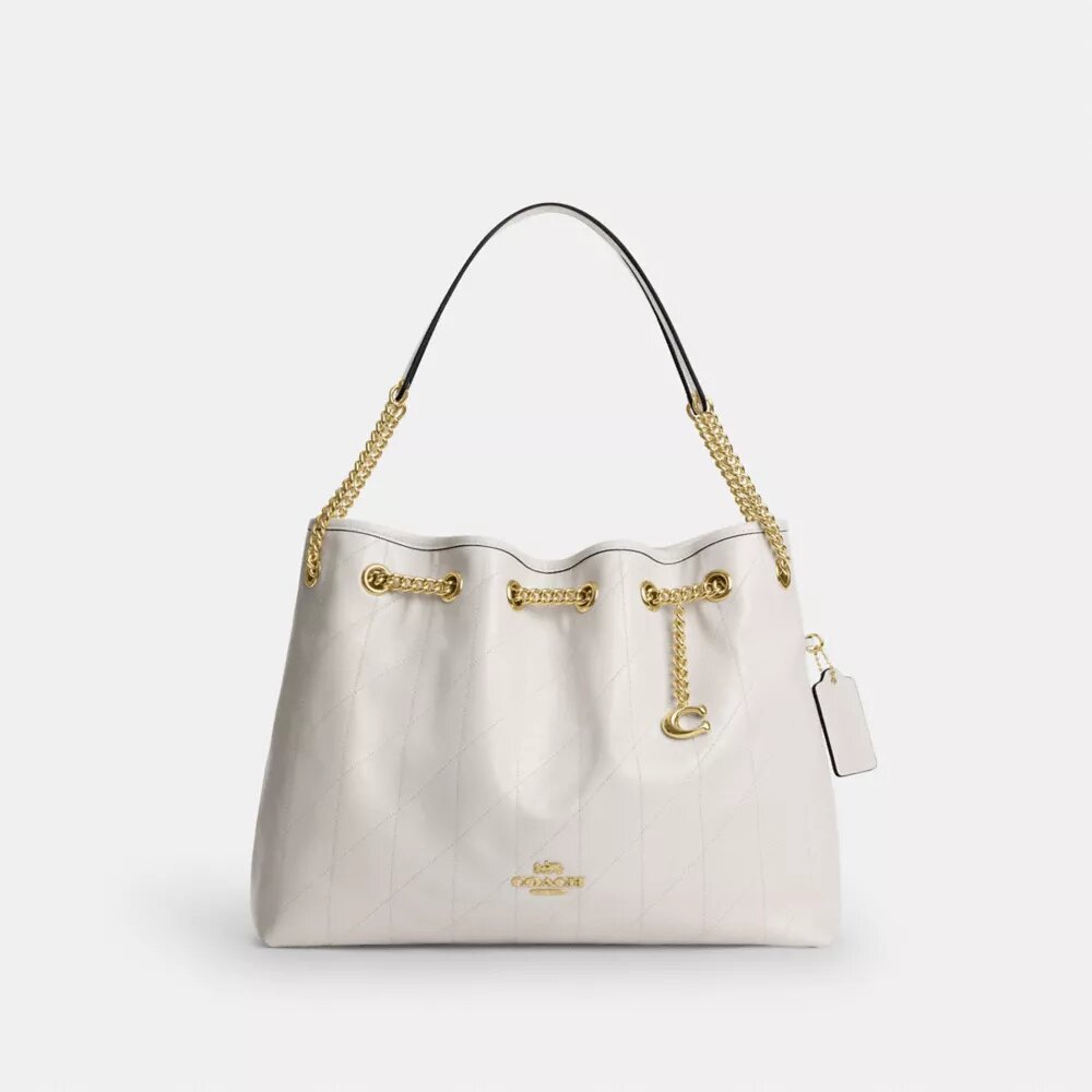 Sac porté épaule Evelyn matelassé avec breloque