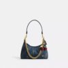 Sac porté épaule Juliet 25 en denim de coton régénératif matelassé
