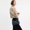 Sac porté épaule Juliet 25 en denim de coton régénératif matelassé