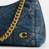 Sac porté épaule Juliet 25 en denim de coton régénératif matelassé