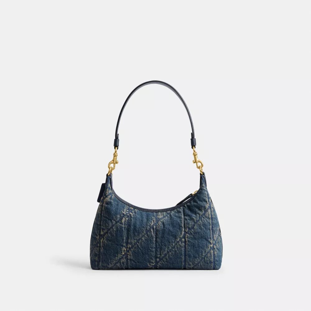 Sac porté épaule Juliet 25 en denim de coton régénératif matelassé