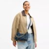 Sac porté épaule Juliet 25 en denim de coton régénératif matelassé