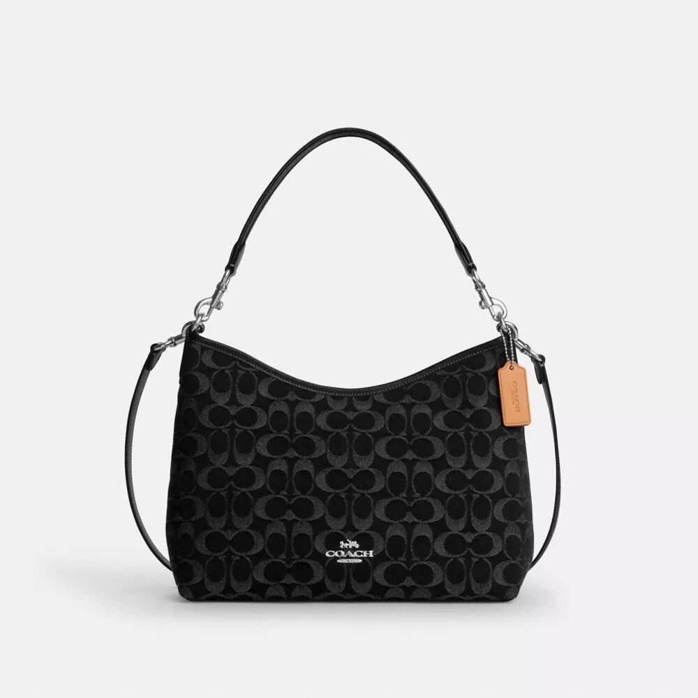 Sac porté épaule Laurel en denim emblématique