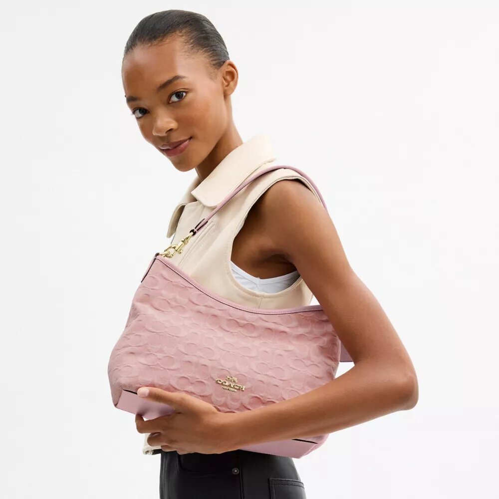 Sac porté épaule Laurel en denim emblématique