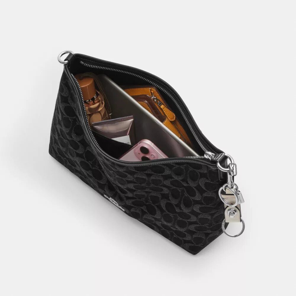 Sac porté épaule Laurel en denim emblématique
