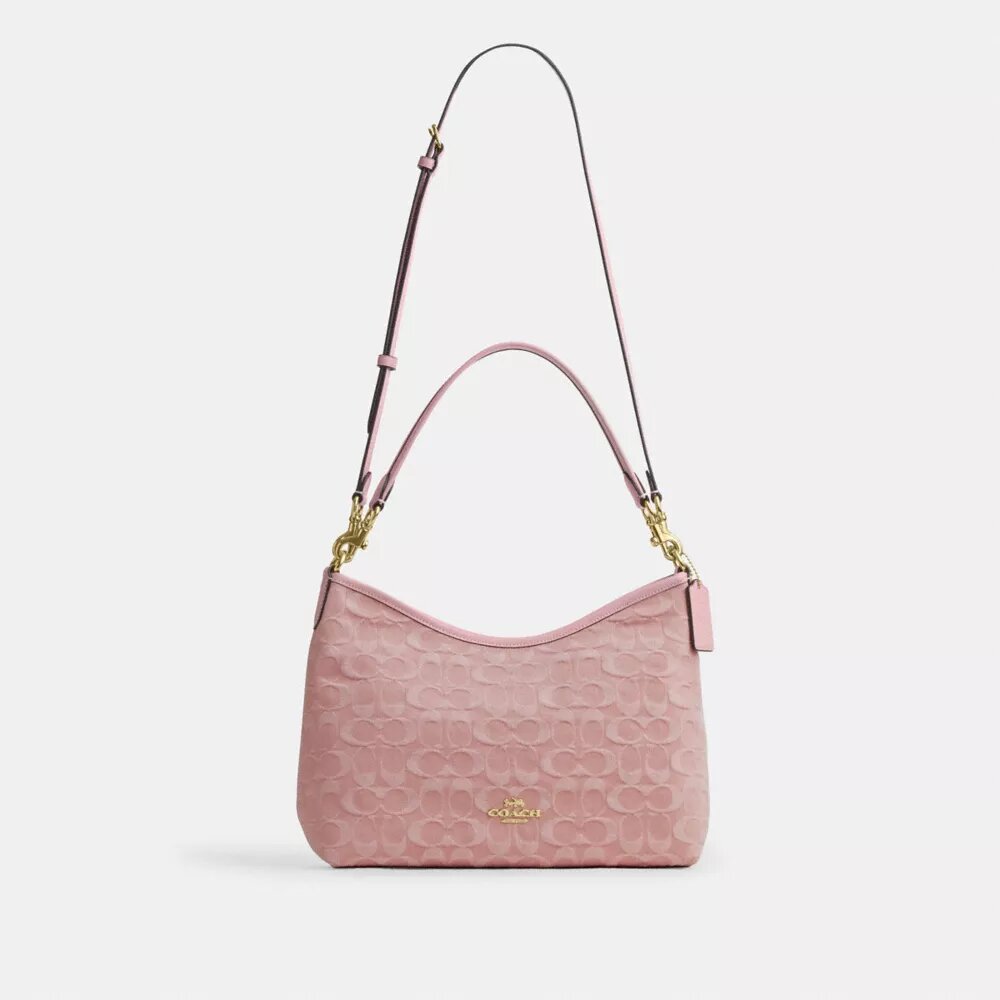 Sac porté épaule Laurel en denim emblématique